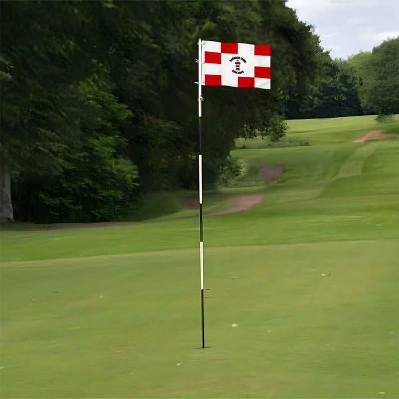 2BUT Harbour Town Golf Links Golf Pin PGA Flag Practic Putting Green Golf Flag For Backyard Garden Double-Sewn 600D Nylon Miniature Pin Flag (Red 20"X13" Grommet) - Image 5